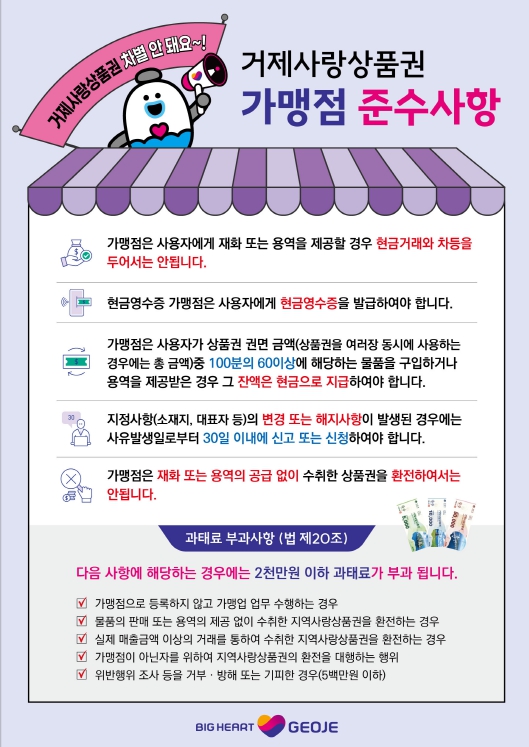 25년 상반기 거제사랑상품권 부정유통 일제 단속 실시