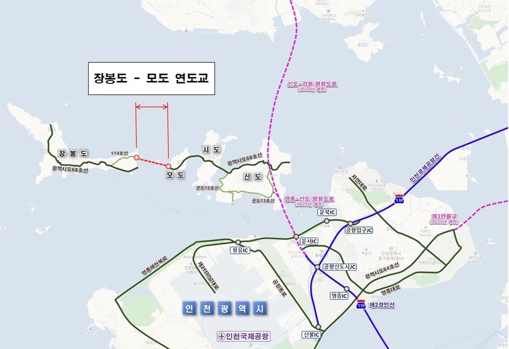 옹진군 숙원사업“장봉도-모도 연도교” 기획재정부 예비타당성조사 대상사업 선정!