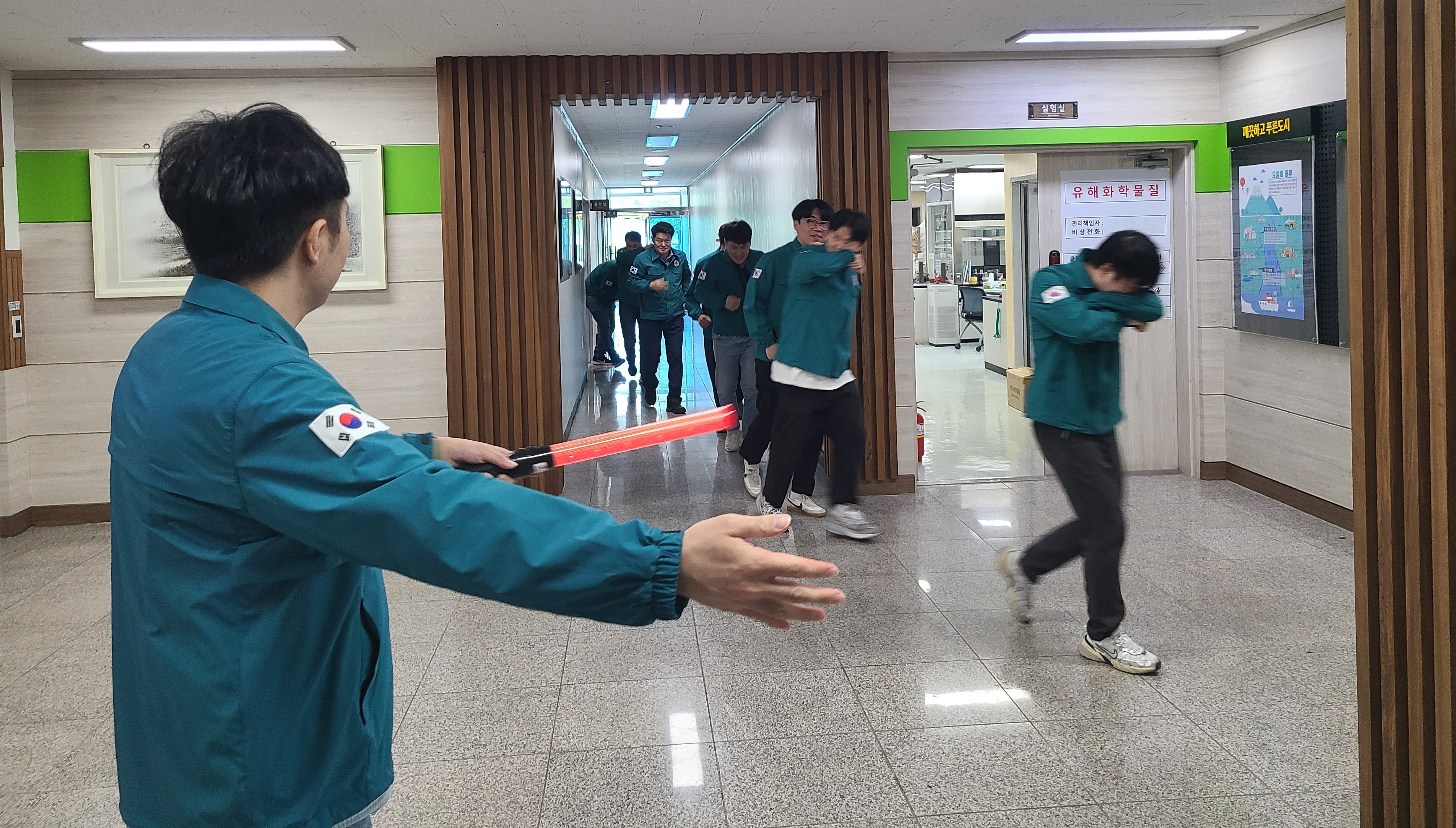 영천시 환경사업소, 자체소방훈련 실시
