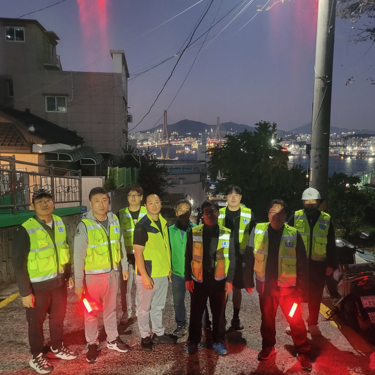 청학2동 청년회, 야간 방범활동 실시