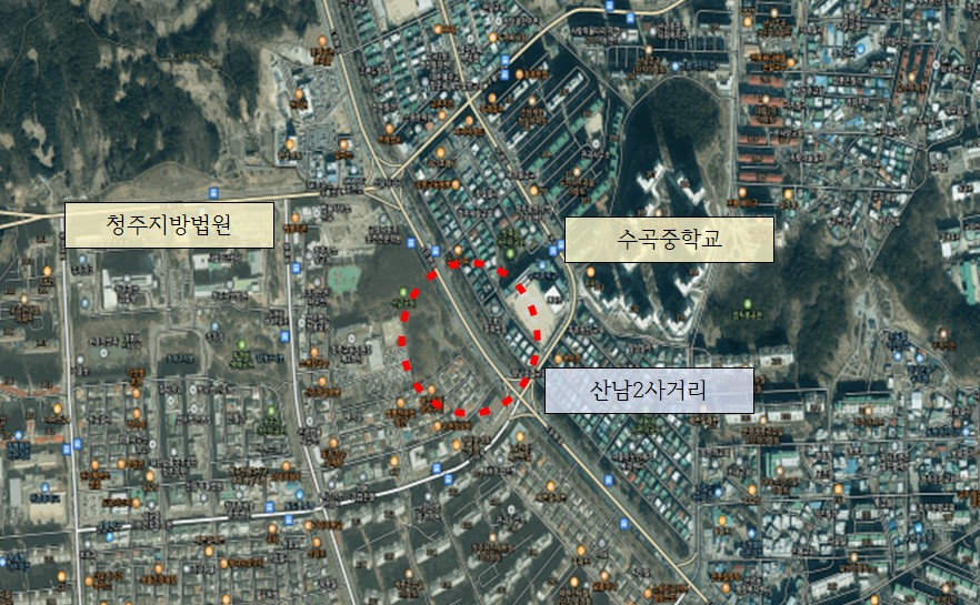 청주시, 산남2사거리 침수예방사업 추진