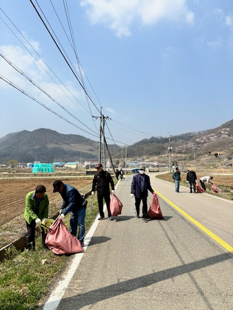 옥천군 안남면 노인회 자연정화활동 펼쳐