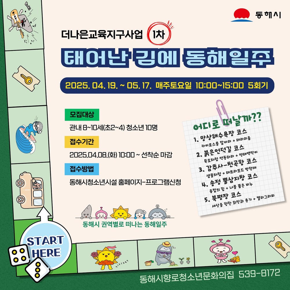 동해시, 태어난 김에 동해일주 운영