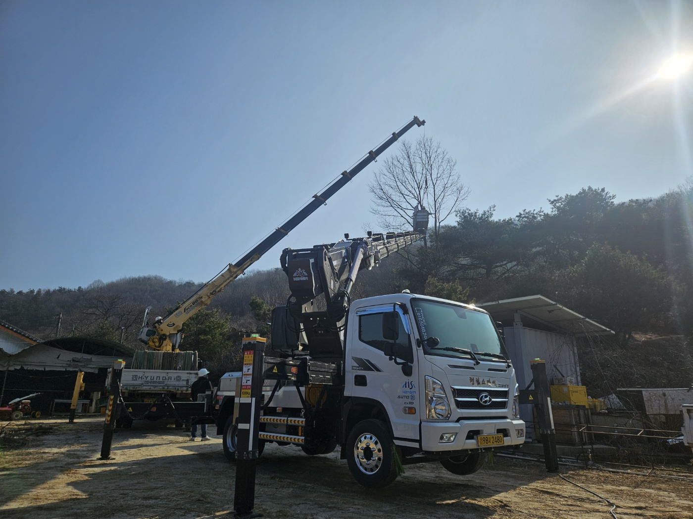 공주시 계룡면, 자율방재단과 피해목 제거 작업 실시