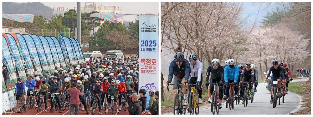 임실군, 옥정호 벚꽃축제와 함께한 자전거대회 대박