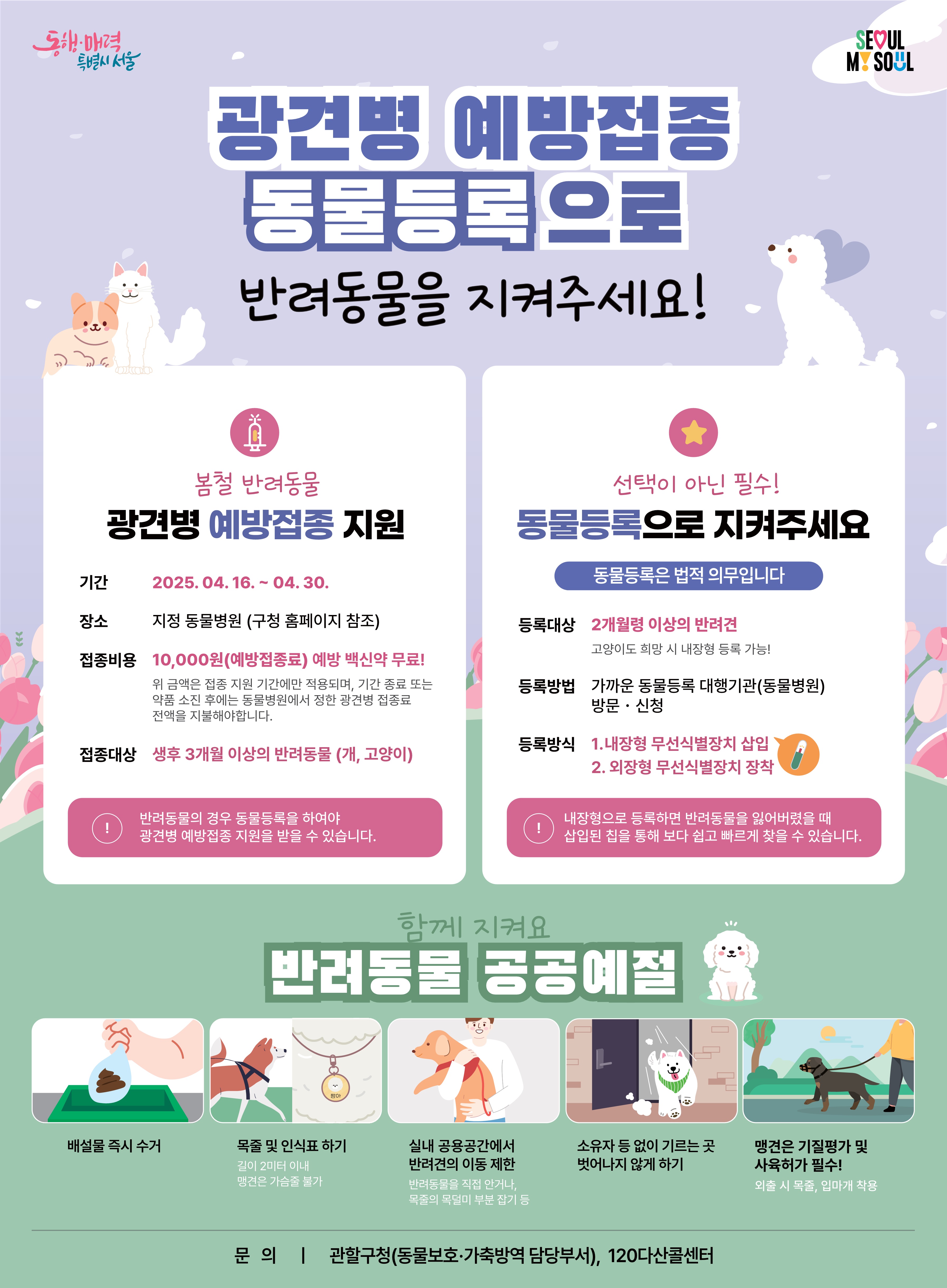 강서구, 반려동물 광견병 예방접종 실시