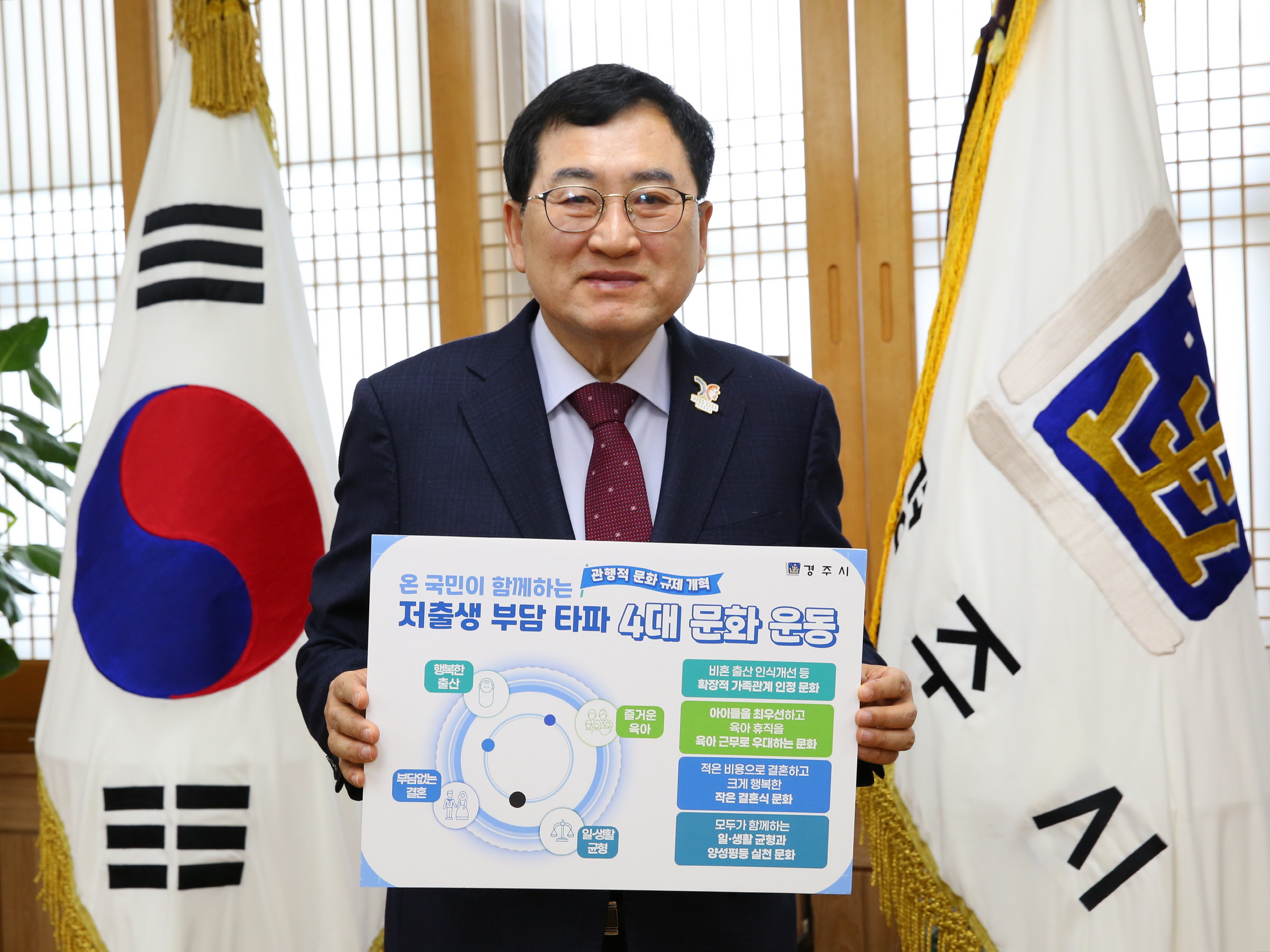 주낙영 경주시장, ‘저출생 부담 타파 4대 문화운동’ 동참