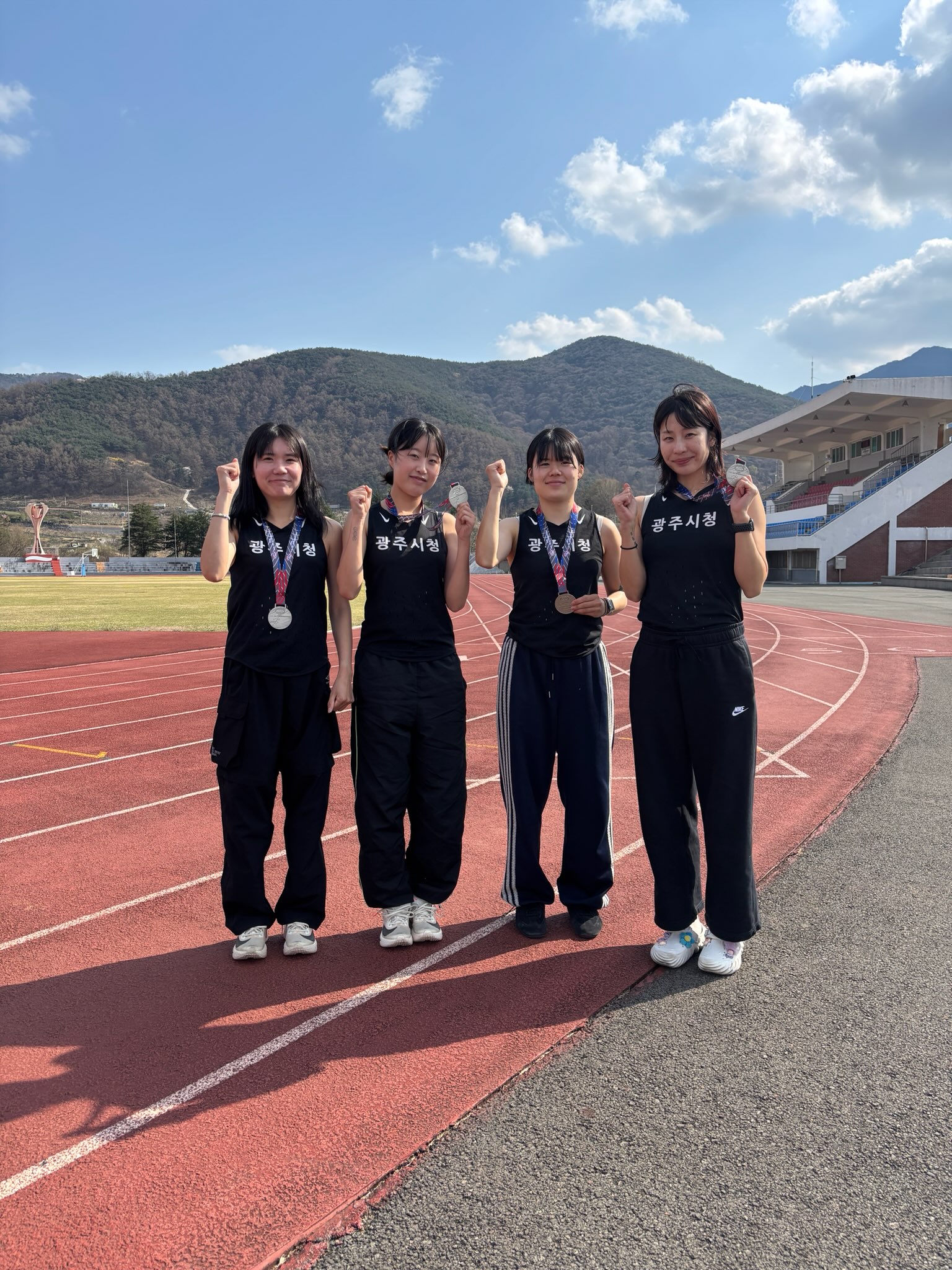 광주시청 육상팀, 2025 김해 KTFL 전국 실업 육상경기대회에서 3200m 릴레이 2위 입상