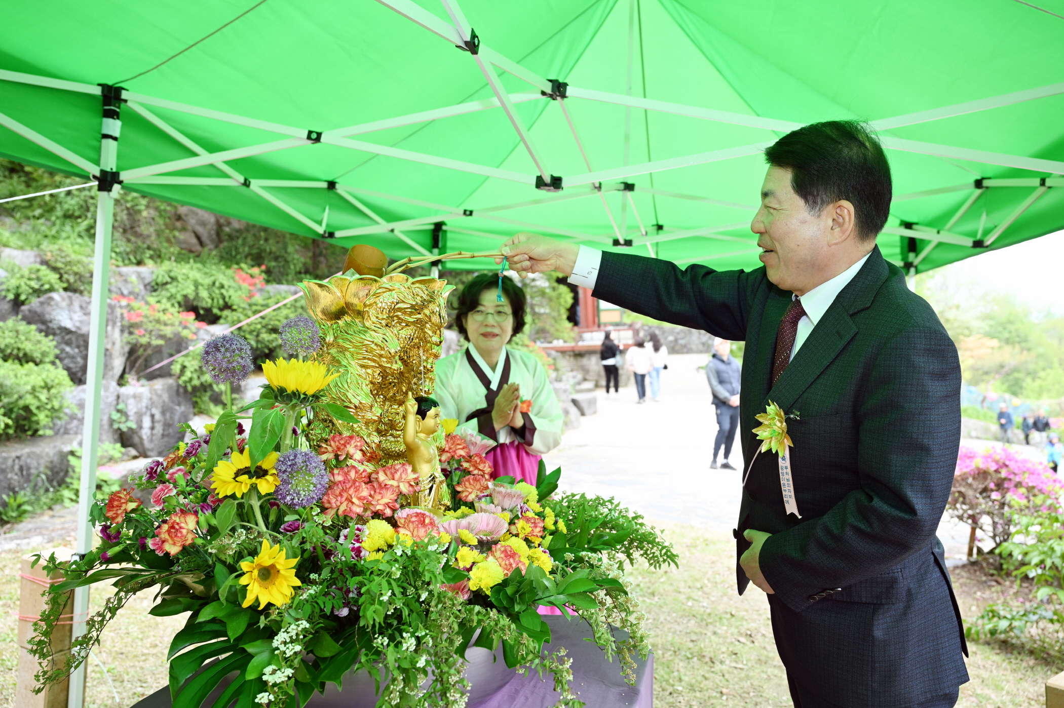 백경현 구리시장, 갈매동 보현사 봉축법요식 참석
