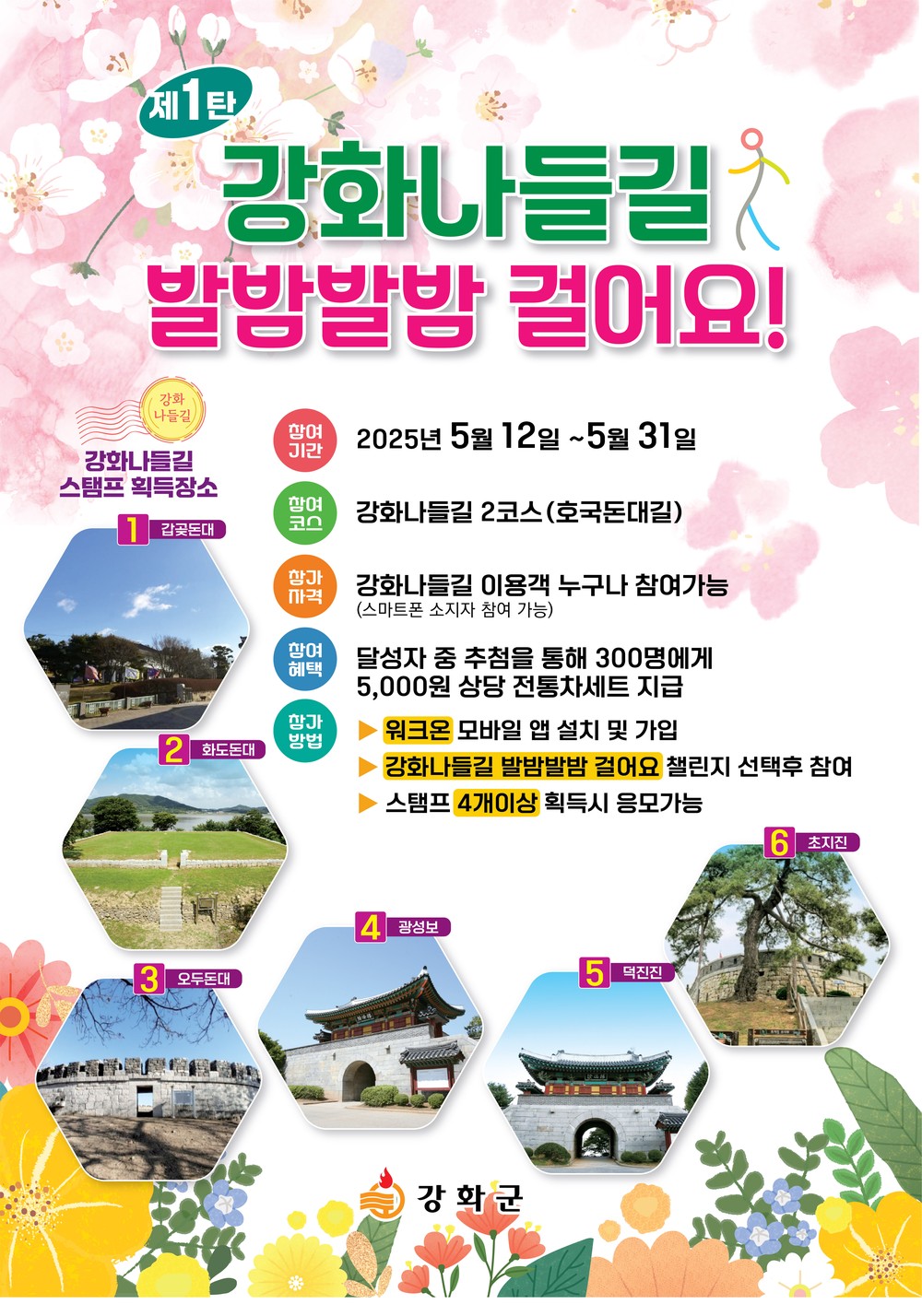 “봄기운 가득한 강화나들길로 놀러오시겨!” 강화군, 제1탄 강화나들길 발밤발밤 걸어요 챌린지 개최