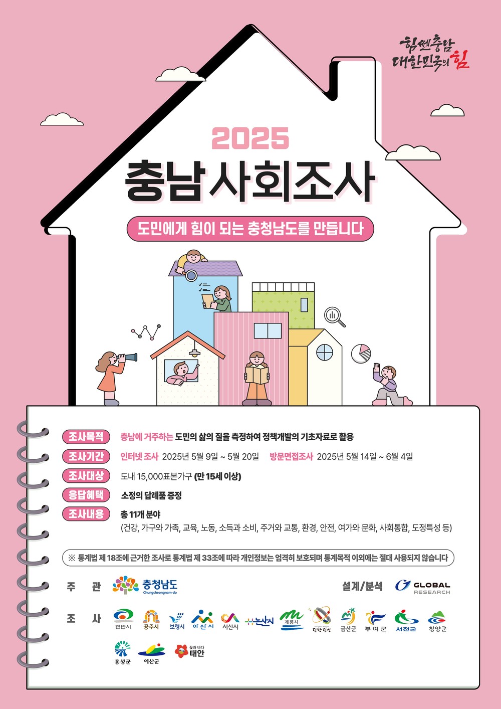 계룡시, ‘2025년 충청남도 사회조사’ 실시