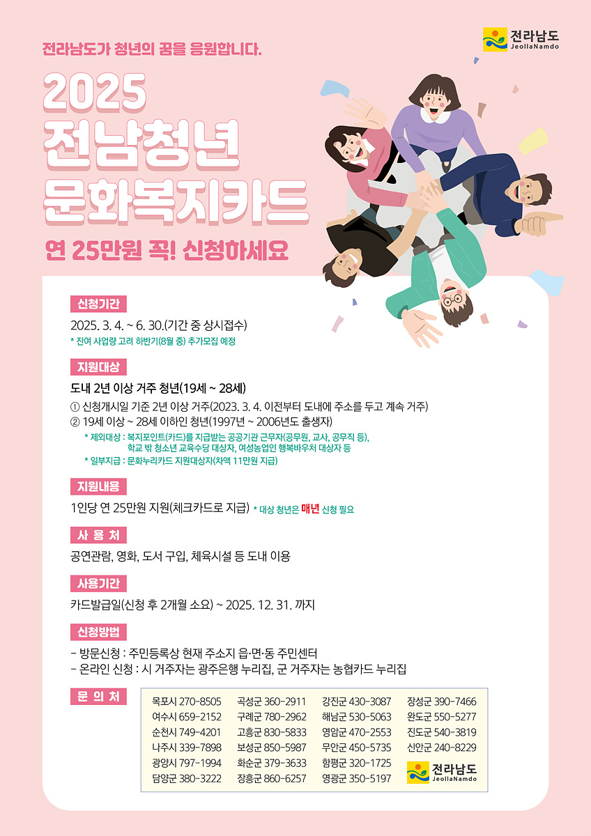 여수시 “전남청년 문화복지카드 6월까지 신청하세요”