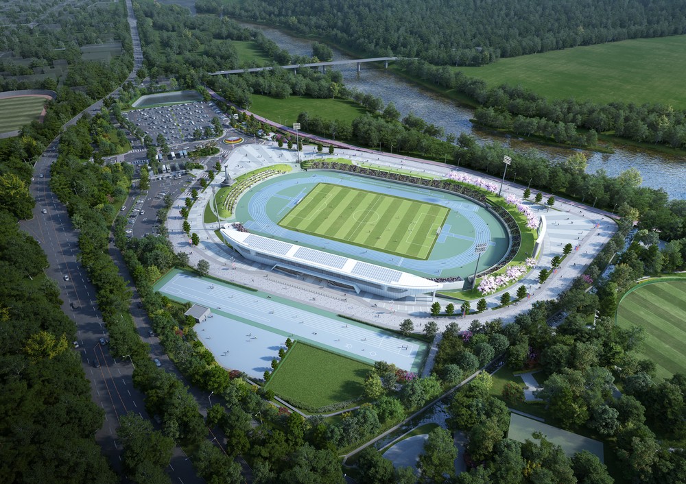 ‘스포츠도시 도약’ 인제 종합운동장 2026년 준공 순항…공정률 34%