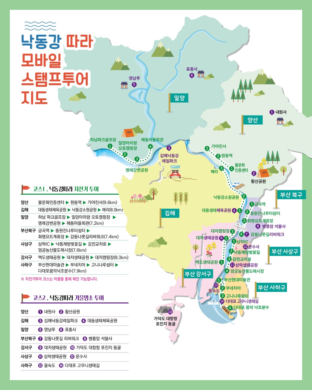 사하구 등 7개 지자체, ‘낙동강따라 모바일 스탬프투어’ 본격 운영