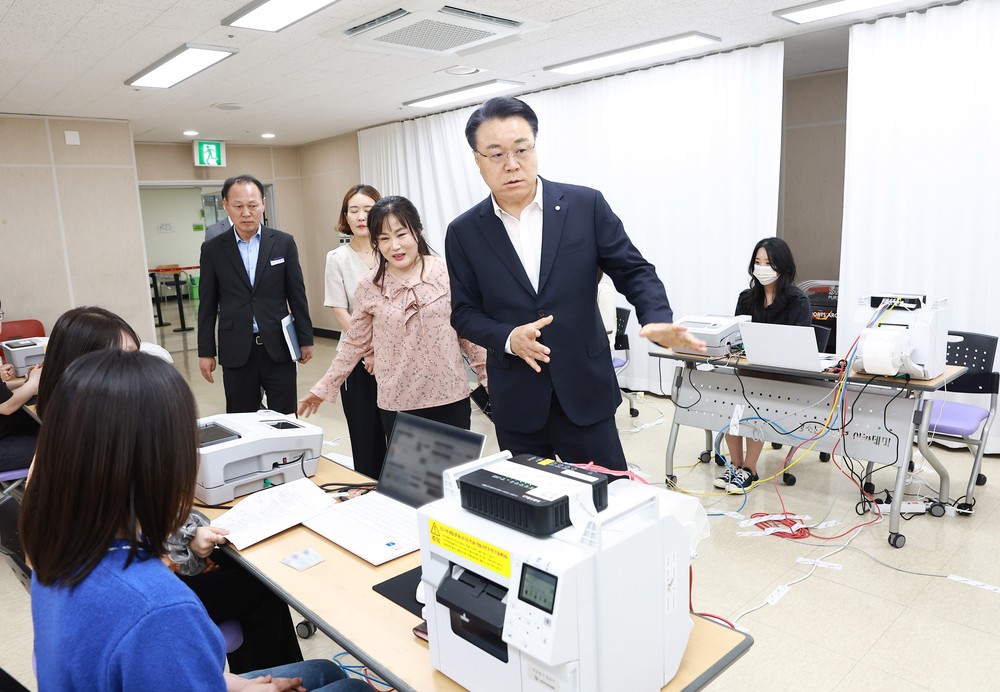 구복규 화순군수, 제21대 대통령선거 사전투표소 현장 점검