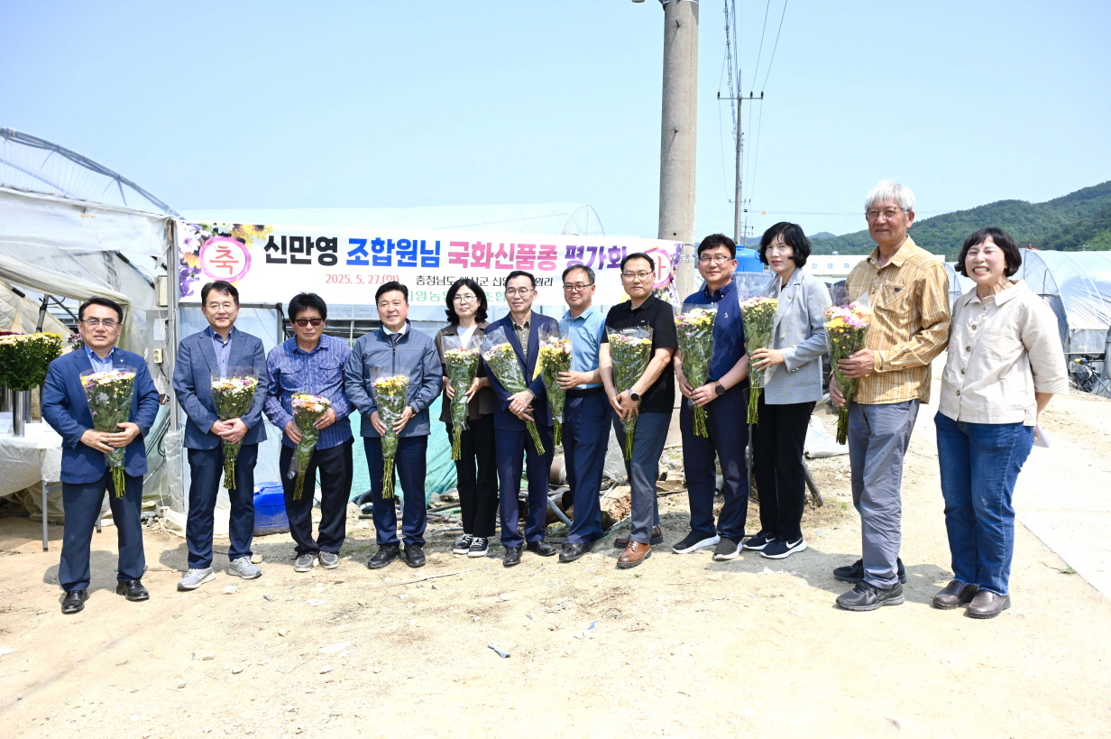 예산군, ‘민간육종가 신만영’ 국화개발품종 평가회 개최