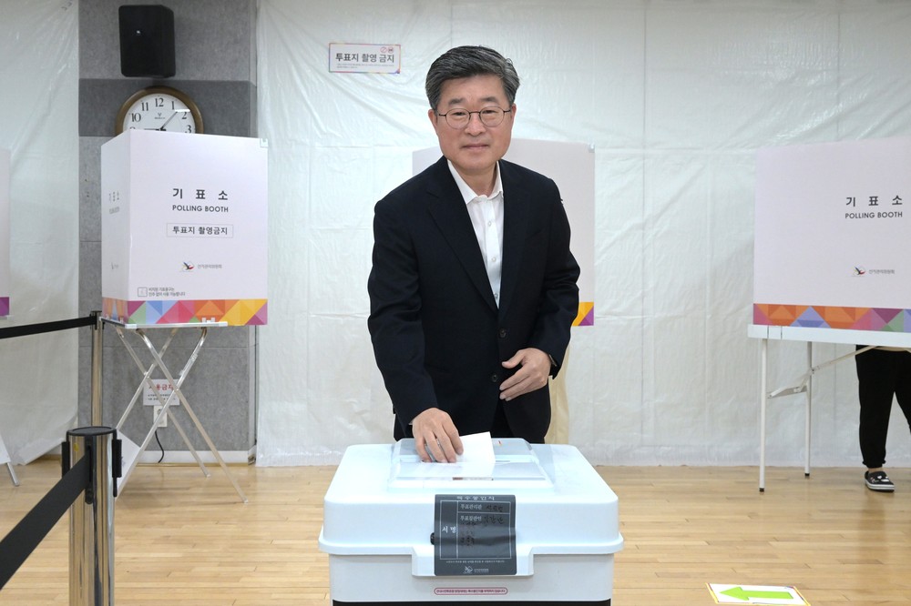 김길성 중구청장, 제21대 대통령선거 사전투표 참여