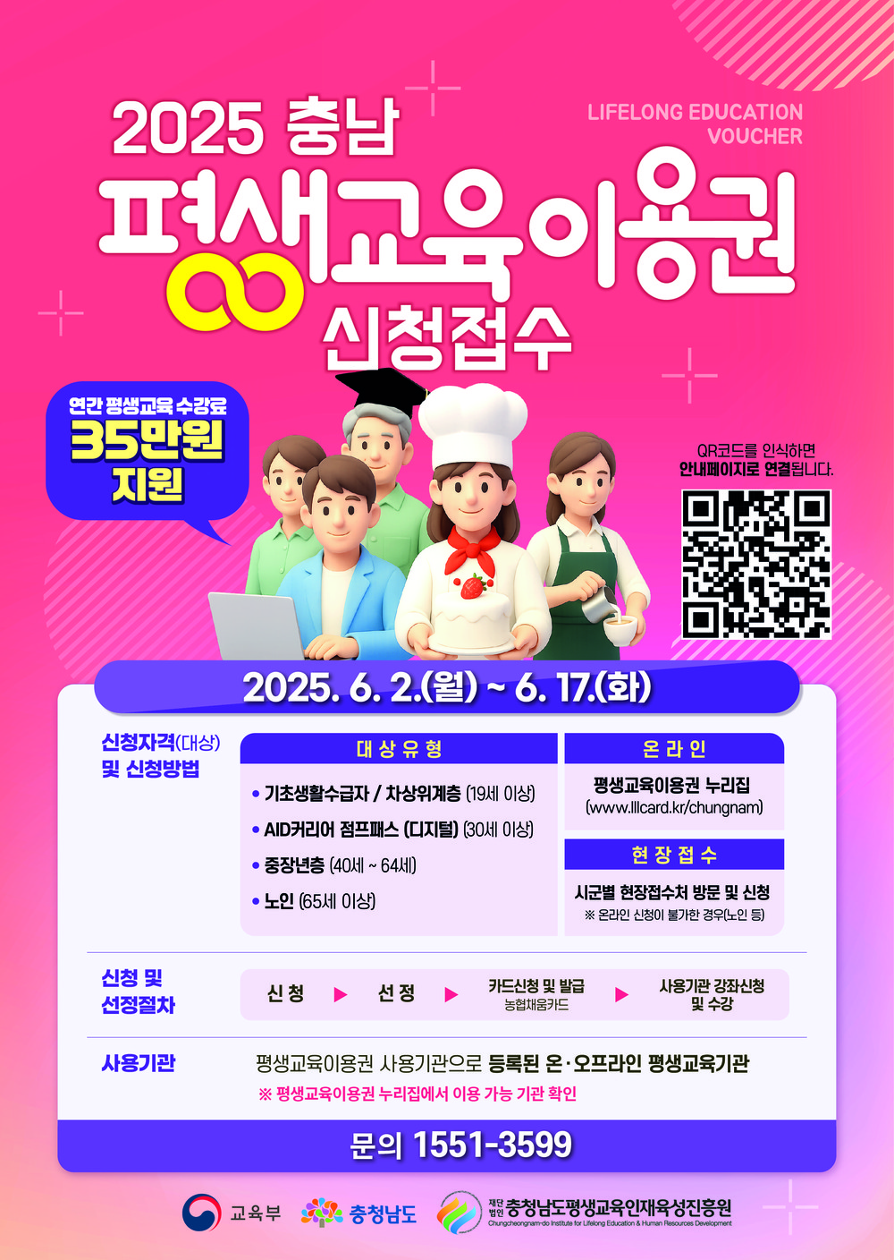 당진시, 2025년 충남 평생교육이용권 2차 모집