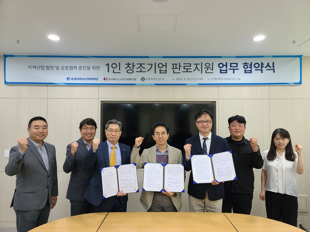 문경시 1인 창조기업 지원센터, 판로지원 업무협약 체결