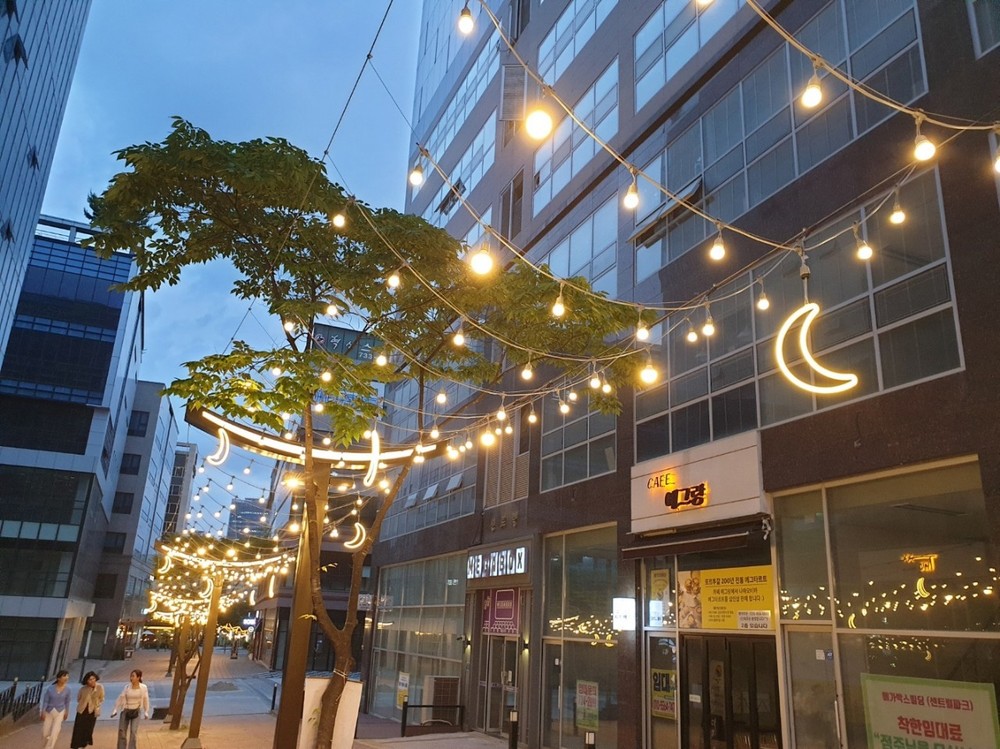 원주시, 혁신도시 상업지역 경관조명 설치사업 준공
