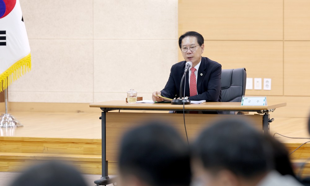 괴산군, 6월 직원조회서 보훈 예우·이상기후 대응 등 군정 현안 점검