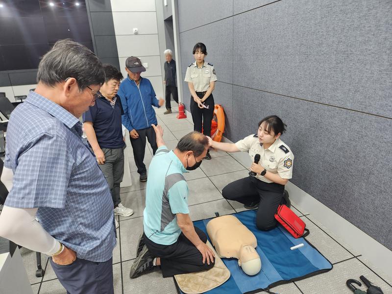 의령군 물놀이 안전관리요원 안전사고 대처 교육 실시