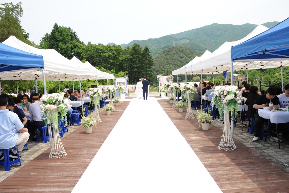 영월군 태화산마을, 첫 야외 결혼식 개최