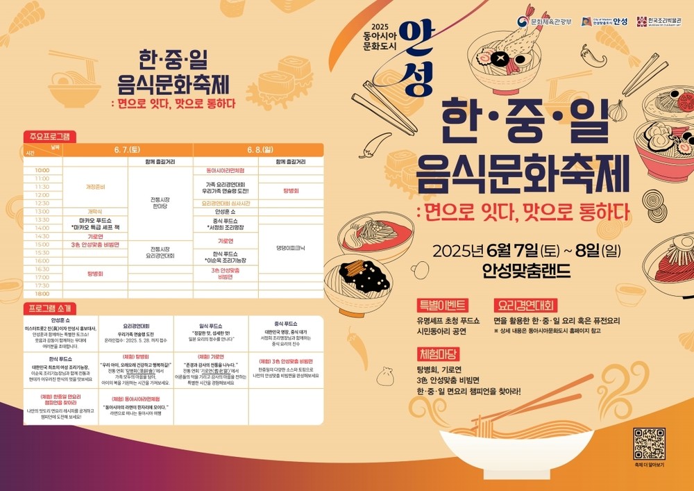 ‘면(麵)’으로 하나되는 동아시아문화도시, 안성시 한중일 음식문화축제 개최