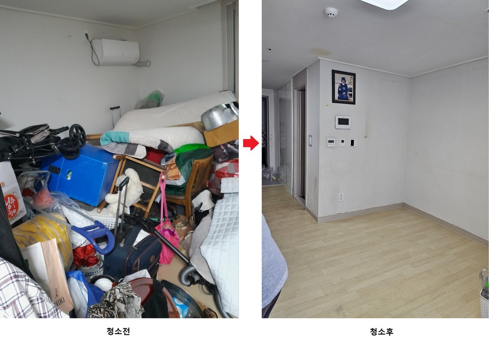 인천 서구 아라동, 저장강박 독거노인가구 쓰레기 청소