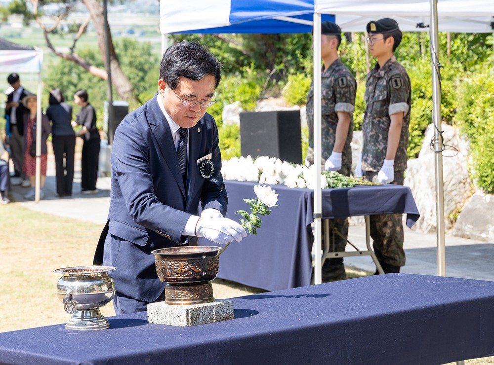 진교훈 강서구청장, 제33회 개화산전투 추모식 참석