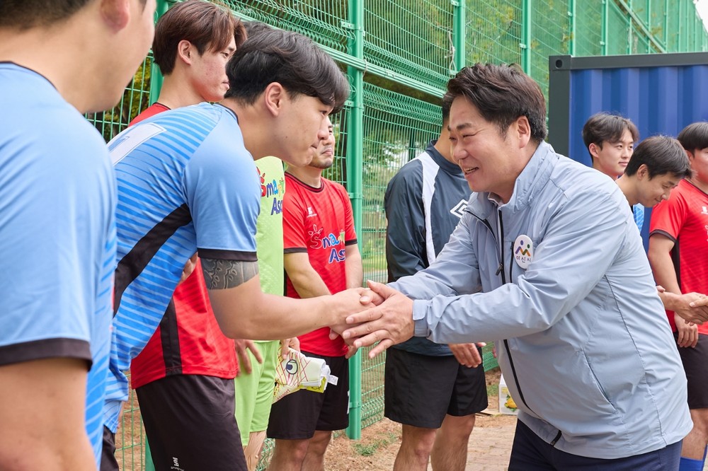 오세현 아산시장 제77회 충남도민체전 선수단 방문 격려