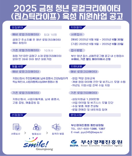 부산시 금정구, 2025 금정 청년 러스틱라이프 프로젝트 참여 청년 로컬크리에이터 모집