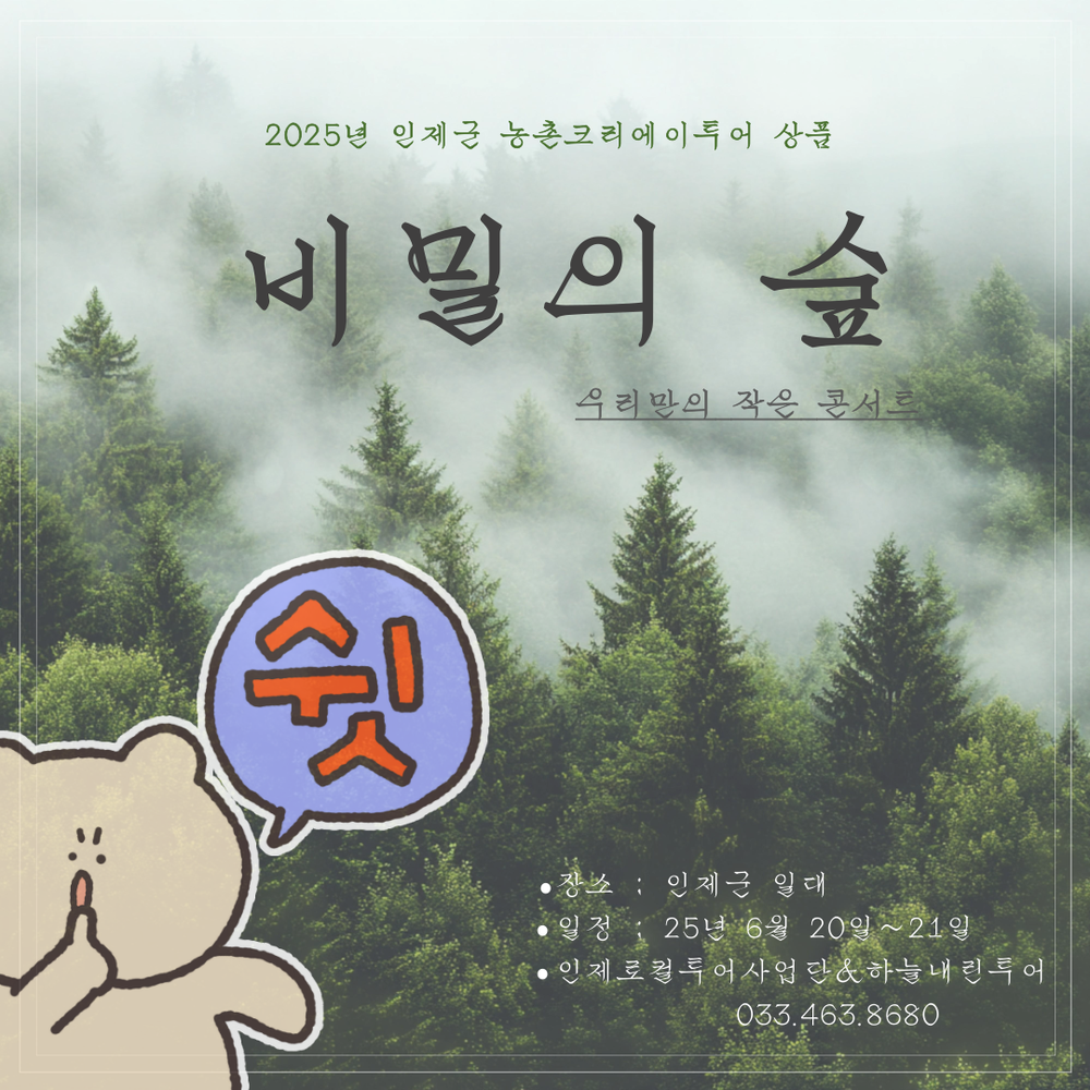 인제군 ‘비밀의 숲’투어 인기…티켓 매진되며 기대감 증폭