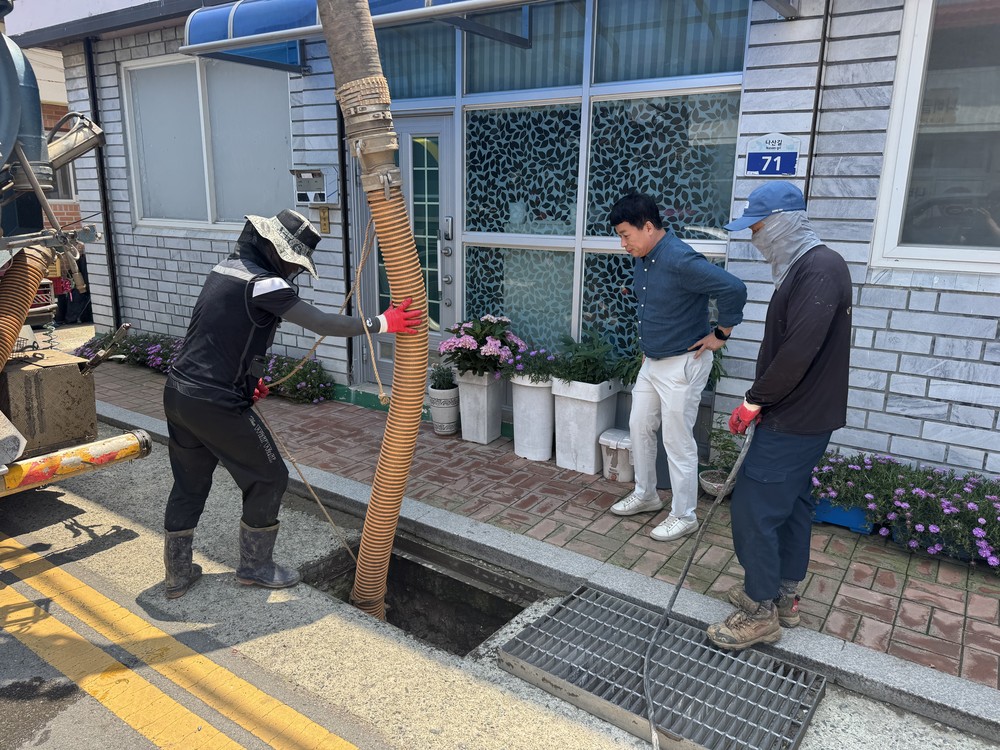 함평군 나산면, 집중호우 대비 소재지 및 농경지 용·배수로 정비 실시
