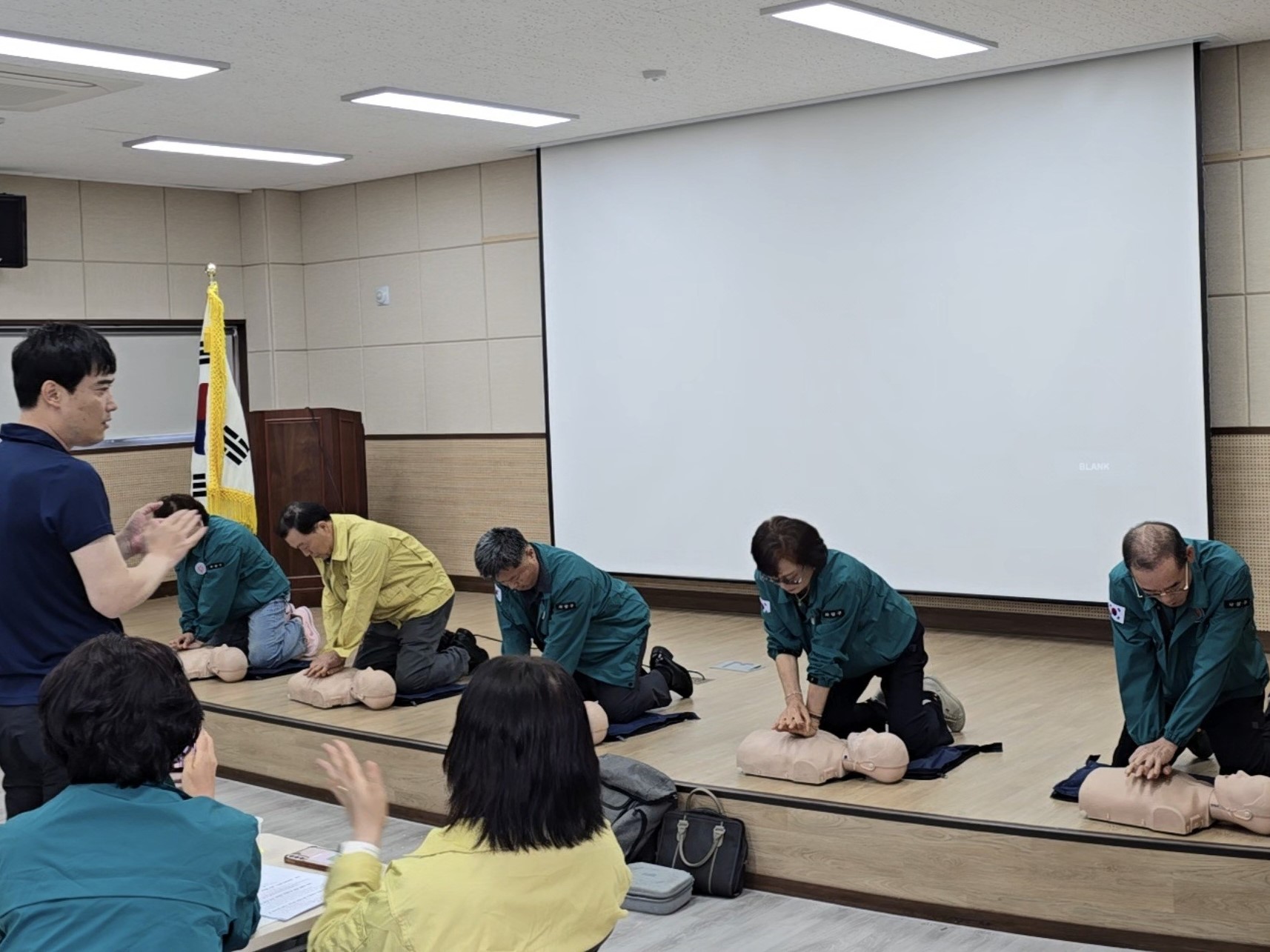 주례1동 민방위통대장, 심폐소생술 교육으로 주민안전 강화