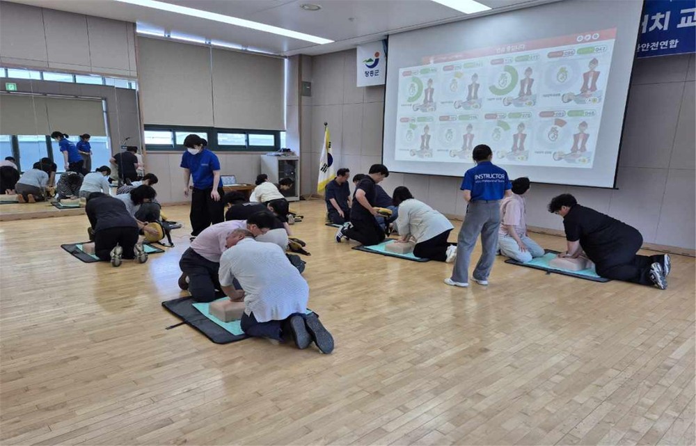 장흥군, 공직자 대상 심폐소생술 및 응급처치교육 실시