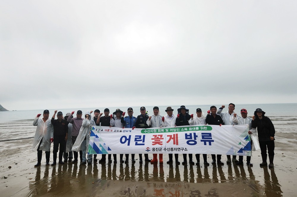 옹진군 수산종자연구소, 어린 꽃게 30만미 방류