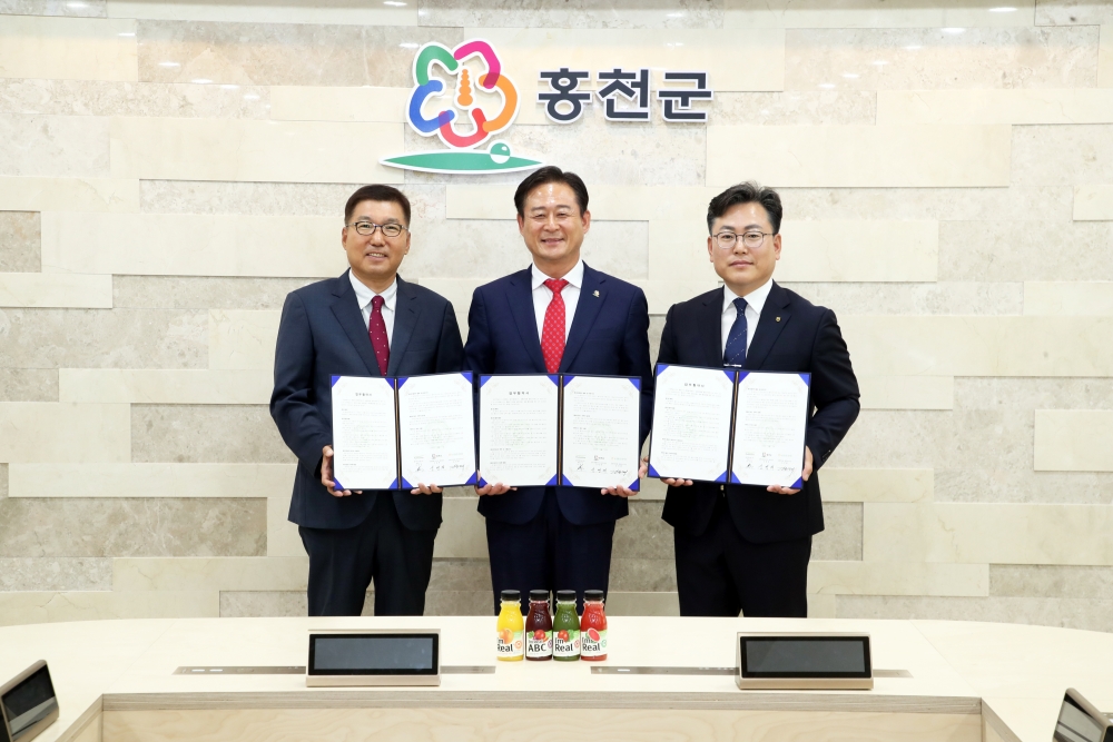 홍천군-풀무원식품, 지역 농·특산물 판로 확대 및 소비 촉진 업무협약 체결