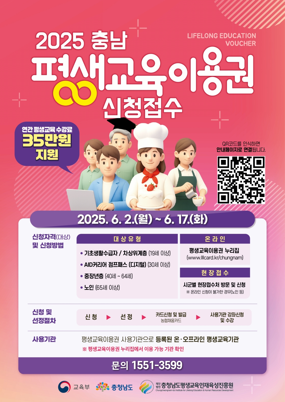 천안시, 충남 평생교육이용권 2차 신청 접수