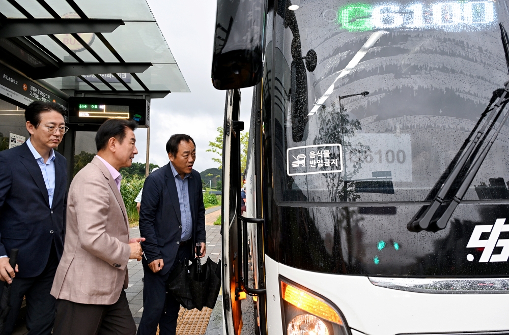 의정부시, G6100번 전세버스 증회 현장 점검