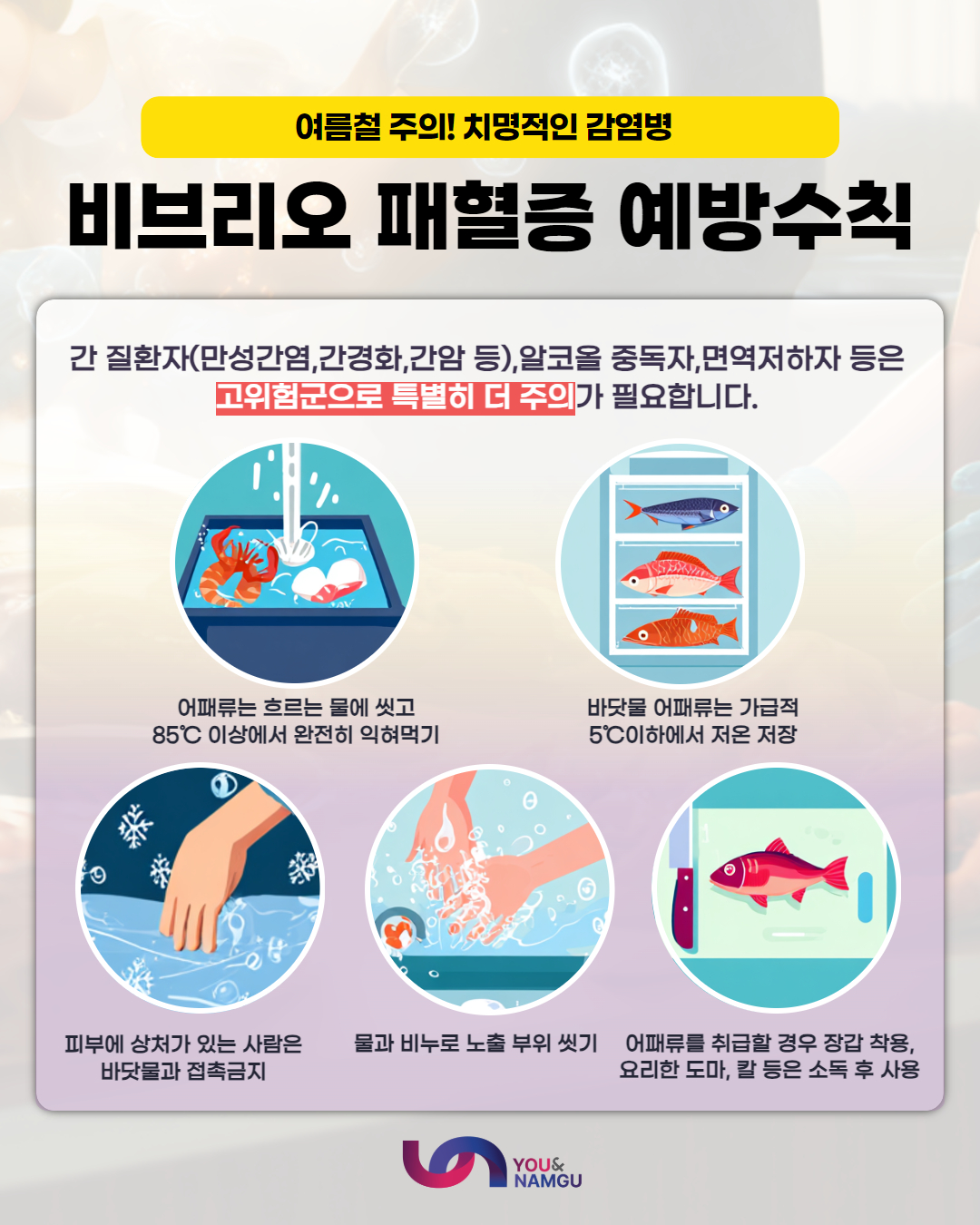 부산 남구보건소, 비브리오 패혈증! 조심, 또 조심