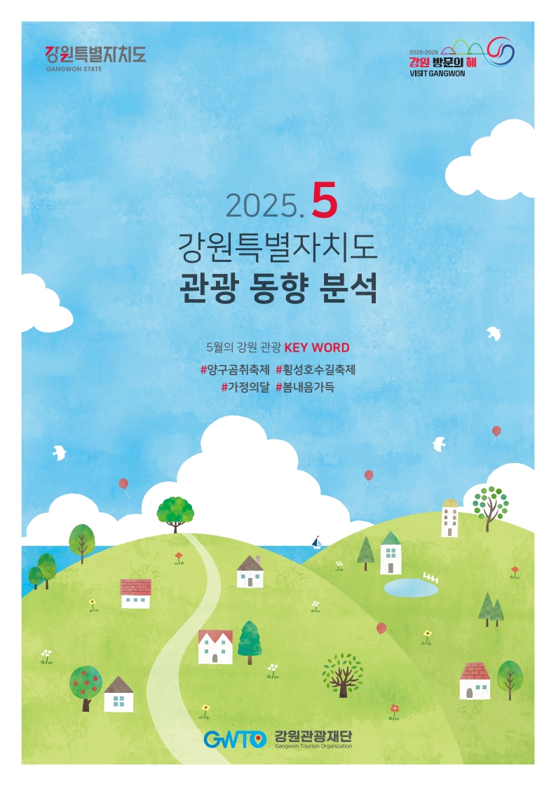 강원도, 5월 관광객 1,465만 명…전년 동월 대비 15.8% 증가