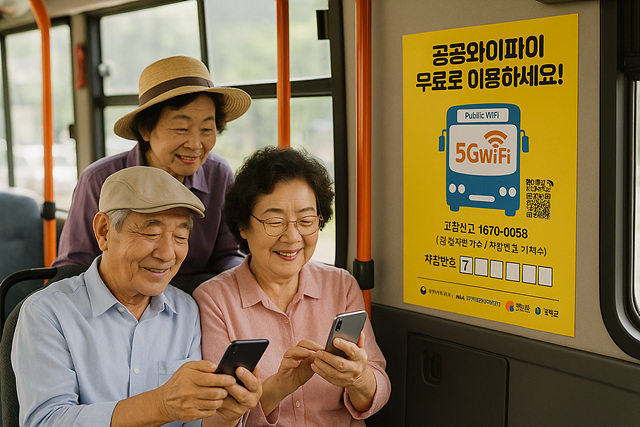 남해군, 농어촌버스 전 차량에 무료 와이파이 설치