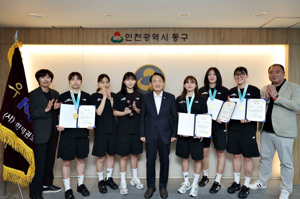 인천 동구 여자태권도 선수단, 제55회 협회장기 전국단체대항 3년 연속 개인전 종합우승