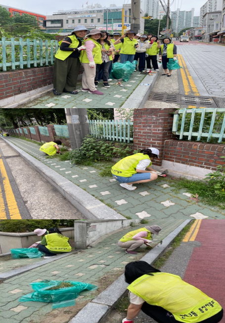 만수3동 통장자율회, 무성한 여름 잡초‘쏙쏙 제거!’