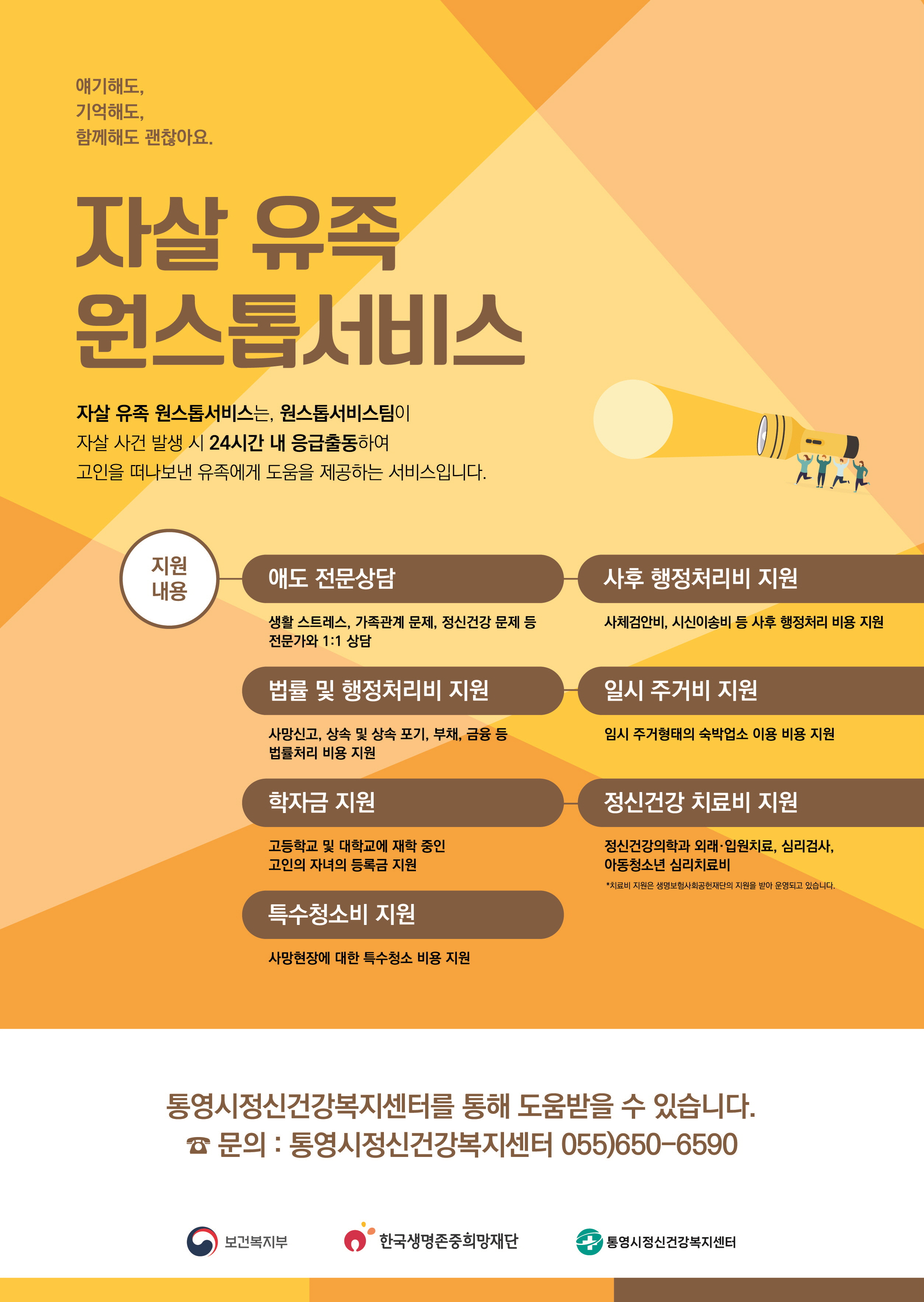 통영시‘자살유족원스톱서비스’지원사업 7월 본격 시행