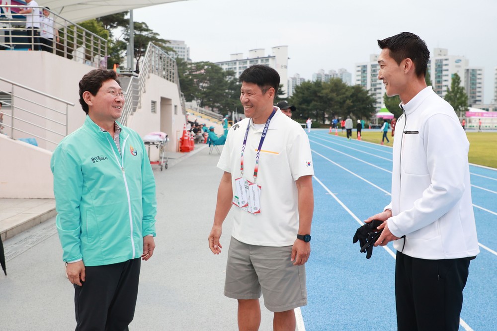 이상일 용인특례시장, 우상혁 선수 모나코 다이아몬드리그 우승 축하