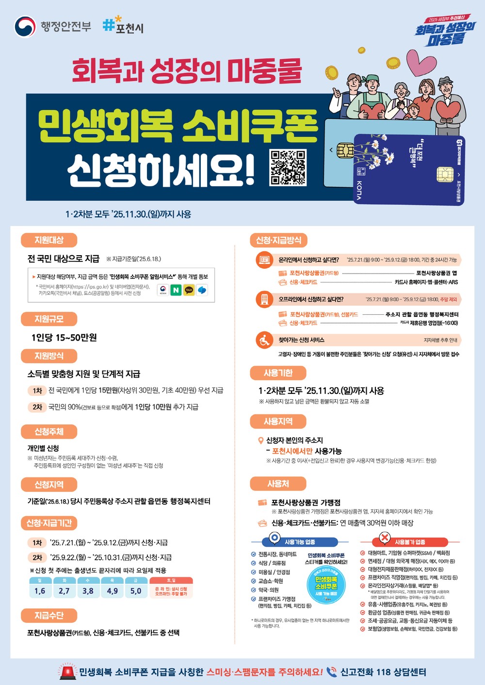 포천시, 민생회복 소비쿠폰 접수 총력 대응