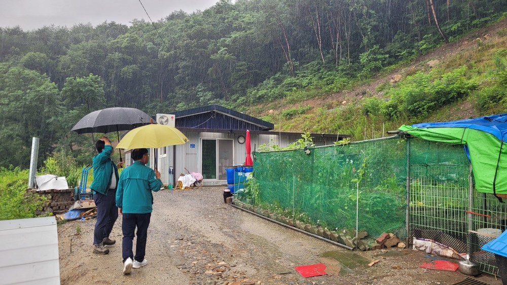 정선군, 산사태 취약지역 긴급 점검 ‘지속된 강우에 선제 대응 나서’