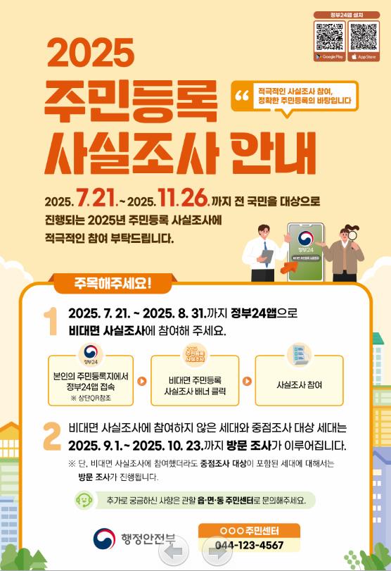 함안군, 2025년 주민등록 사실조사 실시